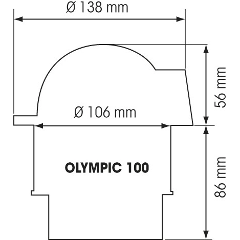 Plastimo Offshore 100 kompass, hvitt med sort, flat rose