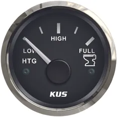 KUS Instruments analog septikmåler Ø52mm (sort/rustfri)