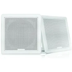 Fusion FM-F65SW høyttalere 6.5" flushmount, firkantet og hvite.