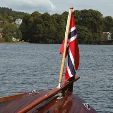Båtflagg Norge polyester, 70 cm