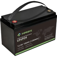 Improve Lithium BT 12V LiFePO4 batteri 100Ah med 100A BMS, Bluetooth