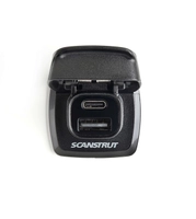 Scanstrut SC-USB-F4 Flip Pro, ultra-rask USB-A og USB-C kontakt. 12/24V