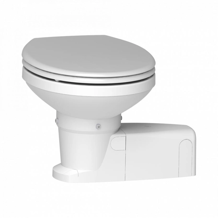 Sanimarin Maxlite+, 12V elektrisk toalett, manuelt kontrollpanel, inkludert sjøvannspumpe for spyling