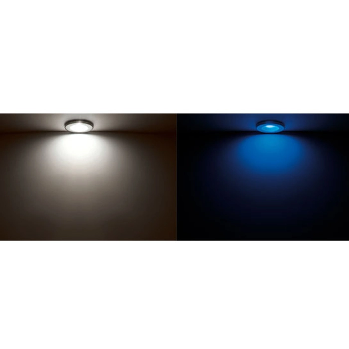Quick Todd E SD 2W LED downlight/vegglampe, Ø72 mm, stål, IP40