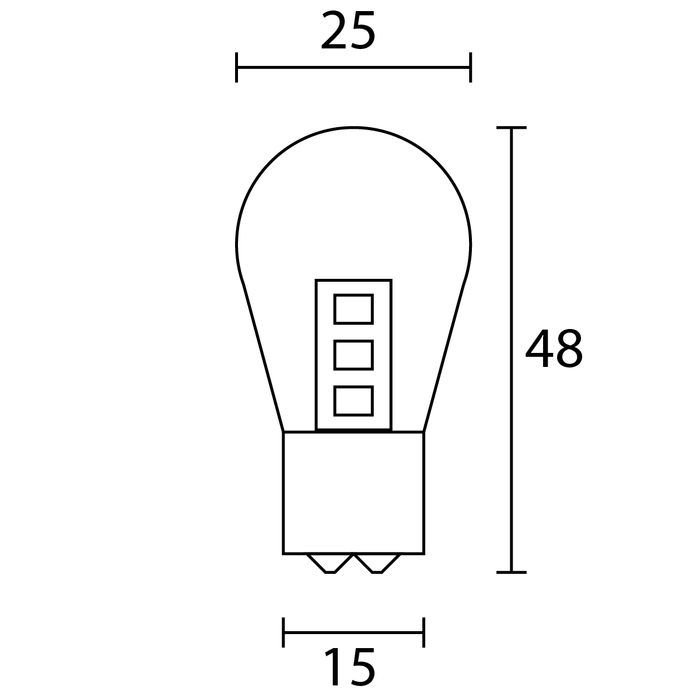 Nautilight LED BA15D 1,3 Watt 12 / 24 Volt