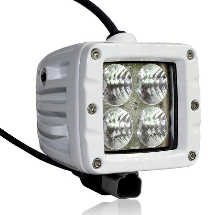 Dekkslyskaster LED 10cm 20W Hvit 12 / 24 Volt