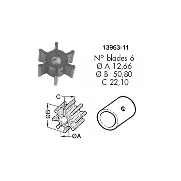 Osculati Impeller 116 Volvo Penta Bukh, Johnson Pump 1026B