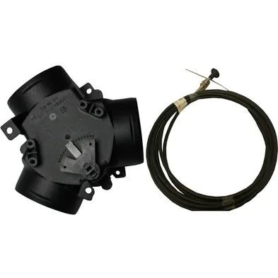 Y-forgrening 3x90mm med spjeld og 4m vaier.
