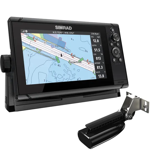Simrad Cruise 9" kartplotter med ekkolodd inkl. giver
