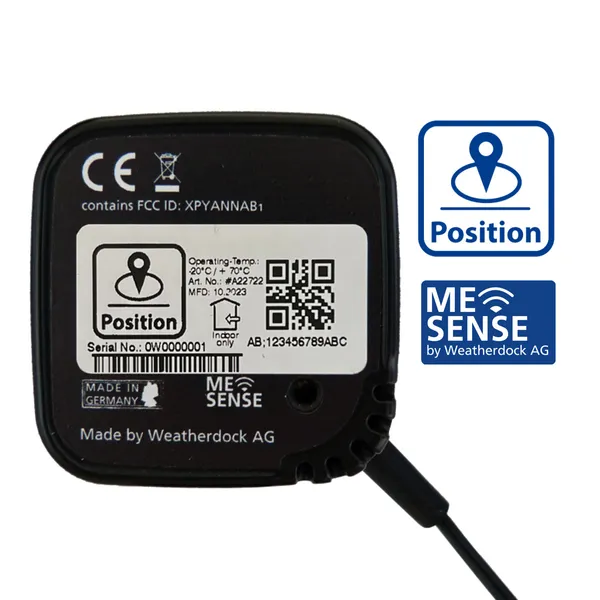 Weatherdock Me Sense posisjonssensor, IoT Bluetooth