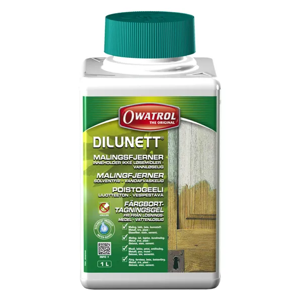 Owatrol Dilunett - maling- og bunnstoffjerner, 1 l