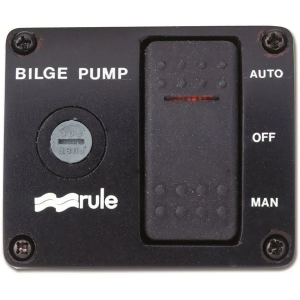 Rule bryterpanel med 3 posisjoner, auto - av - manuel