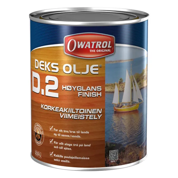 Owatrol Dekksolje D.2 Høyglans 2,5 l