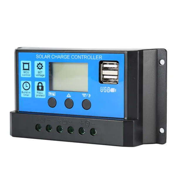 Solcelleregulator 12/24V 10A PWM