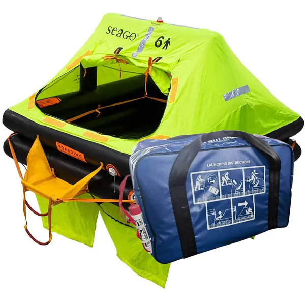 Seago Sea Cruiser ISO 9650-2 redningsflåte for 4 personer (Bag)