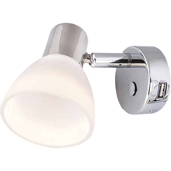 Båtsystem Leia LR3 LED vegglampe med USB-kontakt