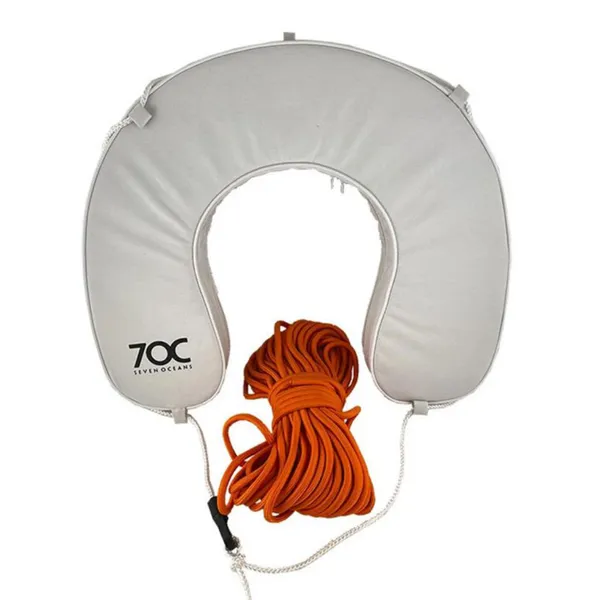 7OC hesteskobøye med 30 meter tau hvit