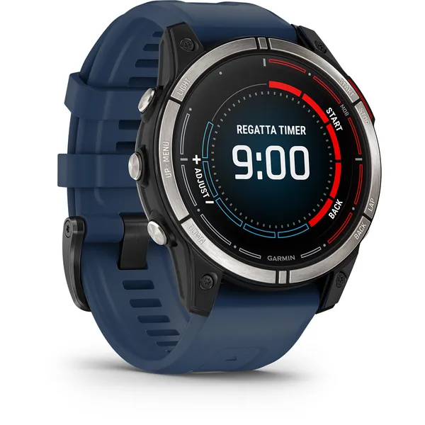Garmin quatix 7 Sapphire Edition, 47 mm maritim smartklokke med AMOLED-skjerm, multibånd GPS, og silikonrem