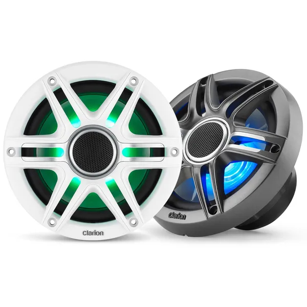 Clarion Marine Premium Høyttalere 7,7" RGB hvit/grå sportsgrill