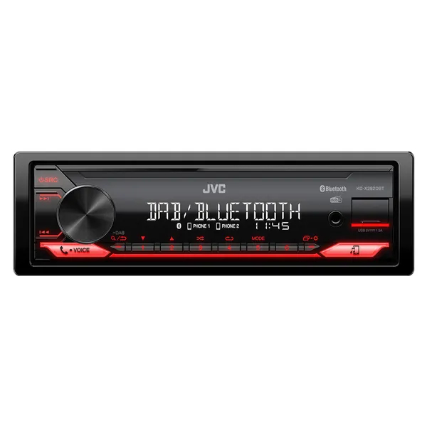 JVC KD-X282DBT stereoanlegg med Dab+ og Bluetooth, 1-DIN