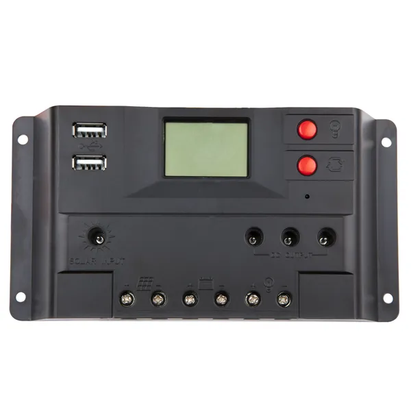Skanbatt PWM 12/24V 20A solcelleregulator