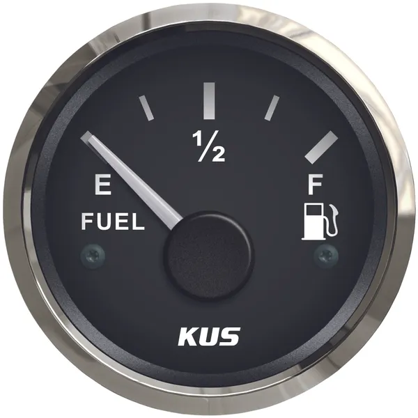 KUS Instruments NMEA2000 drivstoffmåler Ø52mm (sort/rustfri)