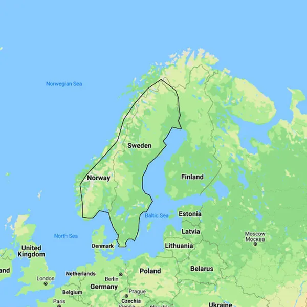 C-Map Discover M-EN-Y210-MS Skandinavia innsjøer