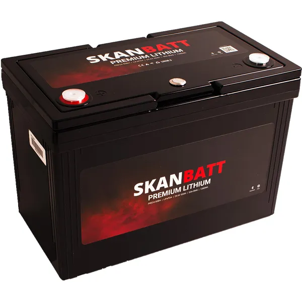 Skanbatt Premium Lithium 24V 50Ah 50A BMS Bluetooth Heat