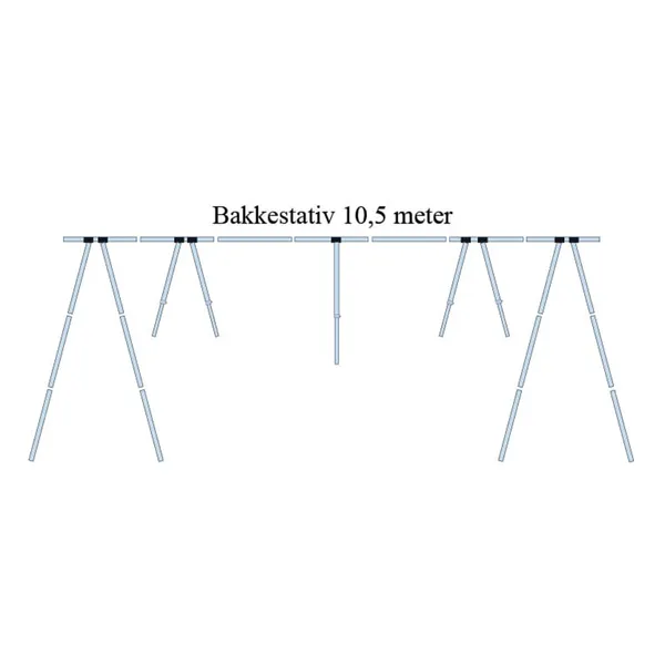 Red Duty Bakkestativ Aluminium for båter 29-31 fot, mønelengde 10,5 m