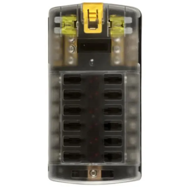 Pro Supply Sikringsholder inkl minusskinne, 12 flatsikringer