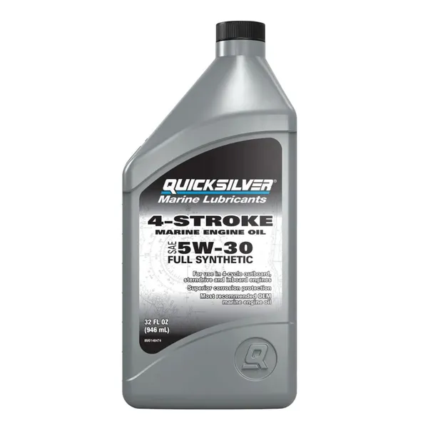 Quicksilver 5W-30 4-takts helsyntetisk olje, 1 liter