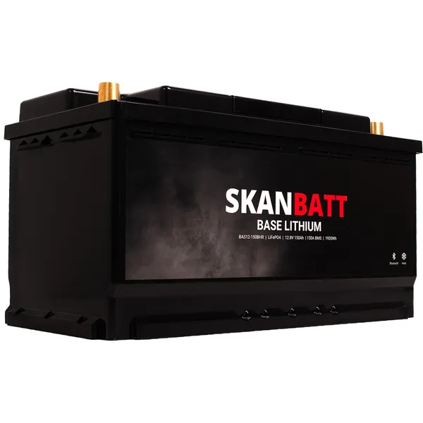 Skanbatt Base Lithium 12V 150Ah 150A BMS Bluetooth Heat Bobil