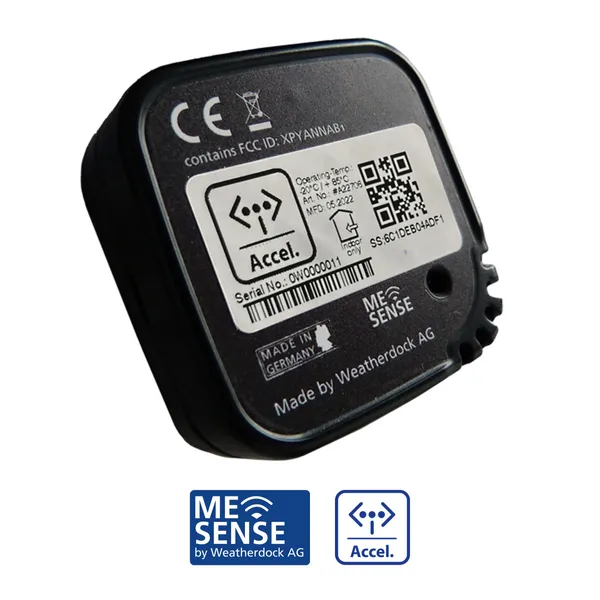 Weatherdock Me Sense viberasjonsensor, IoT Bluetooth