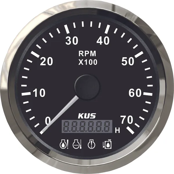 KUS Instruments NMEA2000 turteller Ø85mm (sort/rustfri)