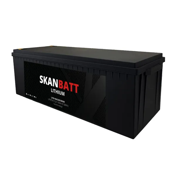 Skanbatt Lithium 48V 100 Ah LiFePo4 batteri, 100A BMS,  IP67