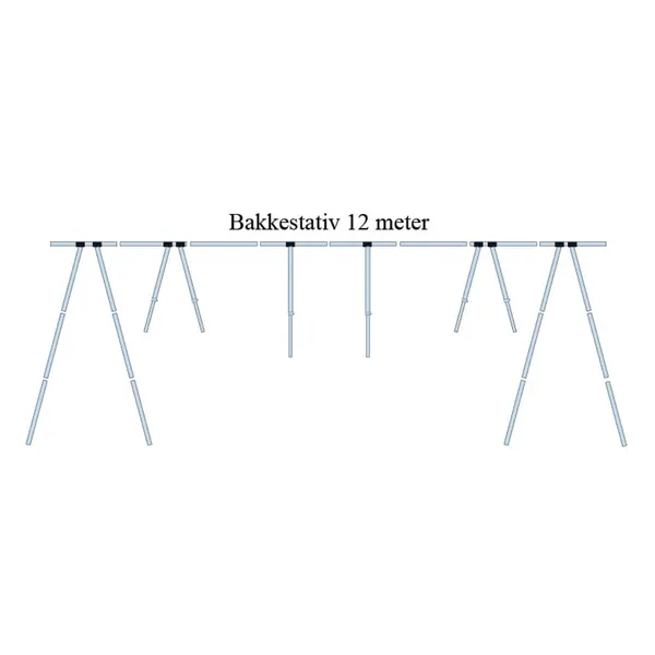 Red Duty Bakkestativ Aluminium for båter 32-35 fot, mønelengde 12 m