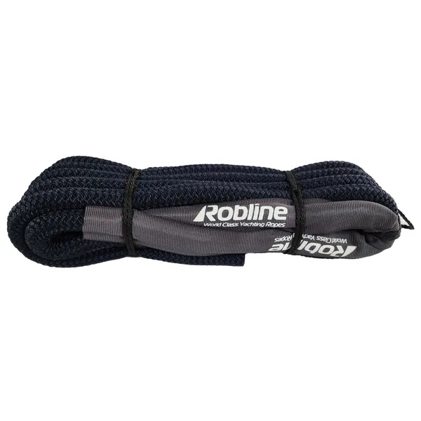 Robline flettet fortøyningstau med øye og slitehylse 16 mm 10 m svart