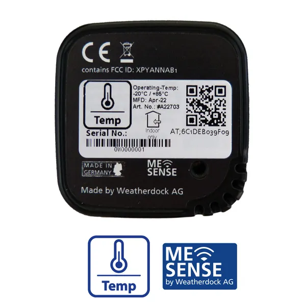 Weatherdock Me Sense temperatursensor, IoT Bluetooth