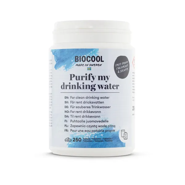 BioCool Purify My Drinking Water desinfeksjon for vanntank (250 tabletter)