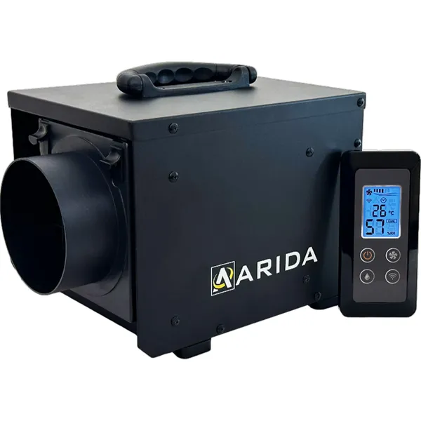 Arida Færder fastmontert sorpsjonsavfukter, 13L, WiFi, ekstern hygrostat