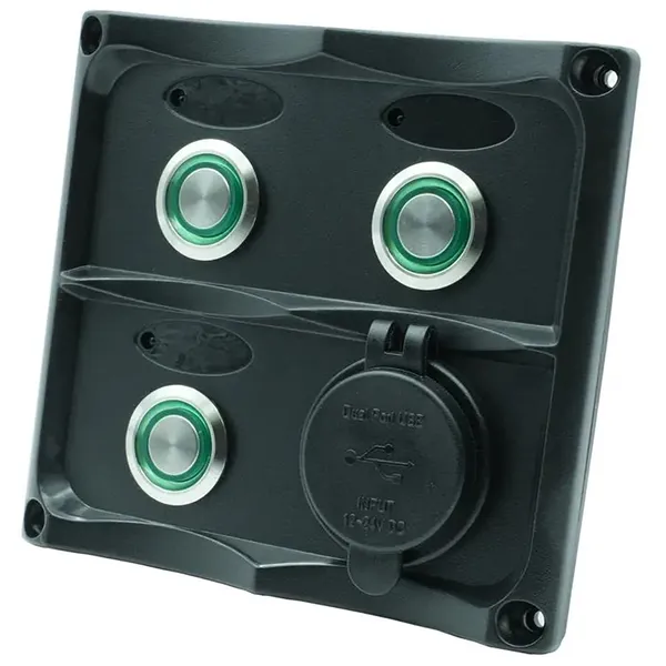 ProSupply Bryterpanel Touch 3 Brytere + USB-A/C