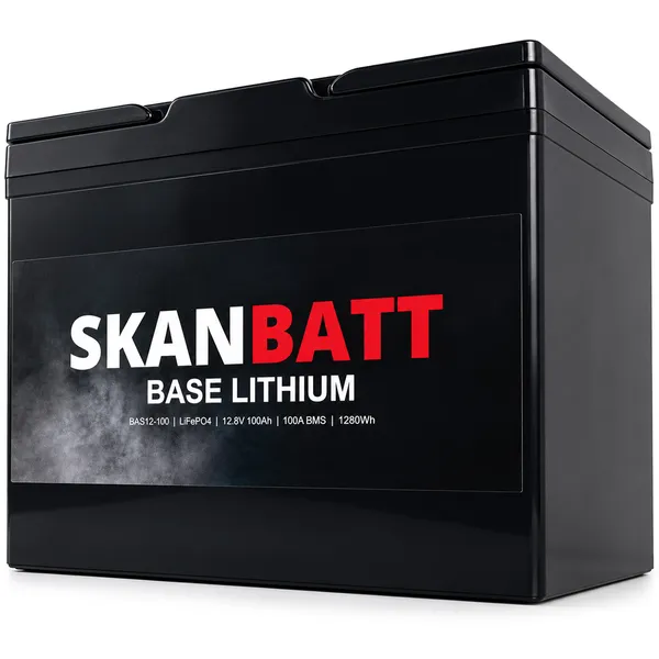 Skanbatt Base Lithium Small batteri 12V 100Ah 100A BMS