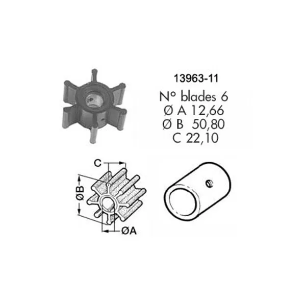 Impeller 106 VP/Perkins/Yanmar/Johnson 1028B