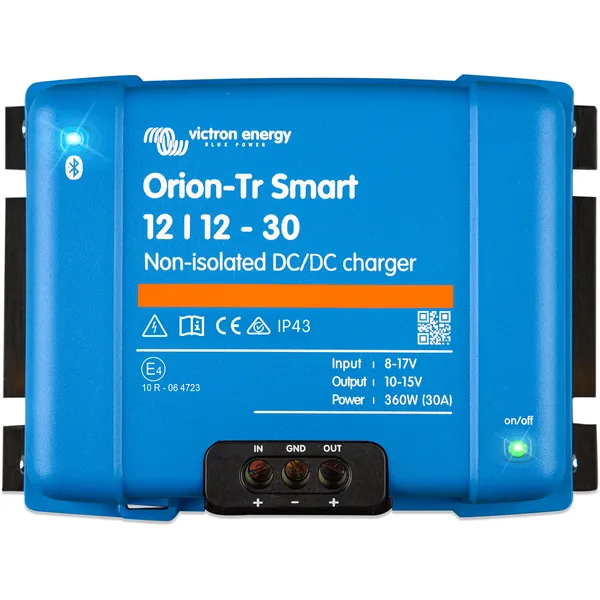 Victron Orion TR Smart DC-DC lader 12>12V 30A, Uisolert