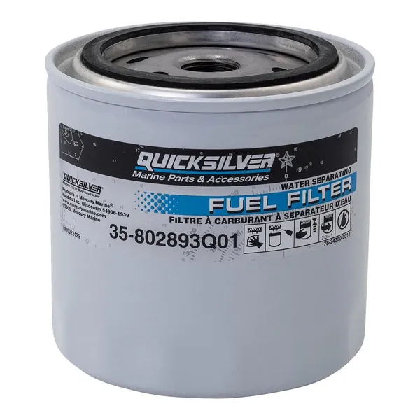 Quicksilver Vannutskillerfilter bensin 25 Mikron lav