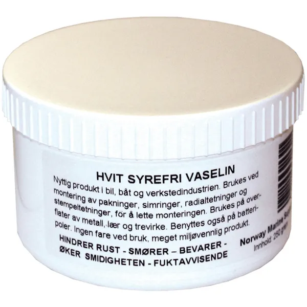 Vaselin Hvit Syrefri 250g