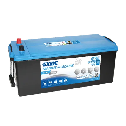 Exide Dual AGM EP1500 12V 180Ah AGM-batteri