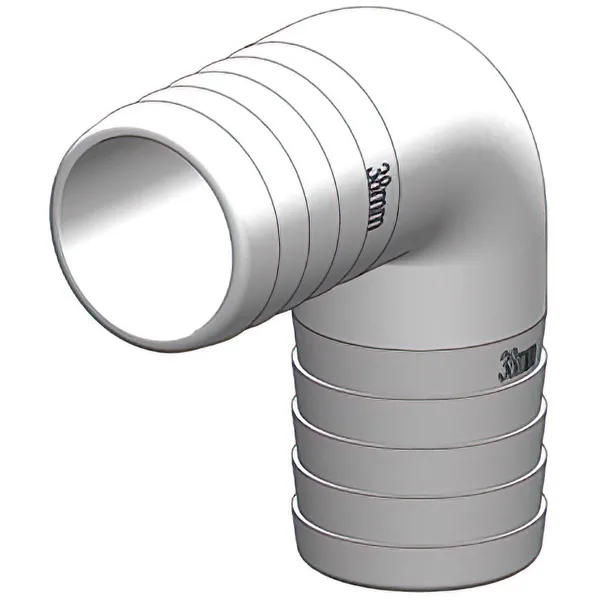 Trudesign skjøtebend 90 grader med Ø38/38 mm