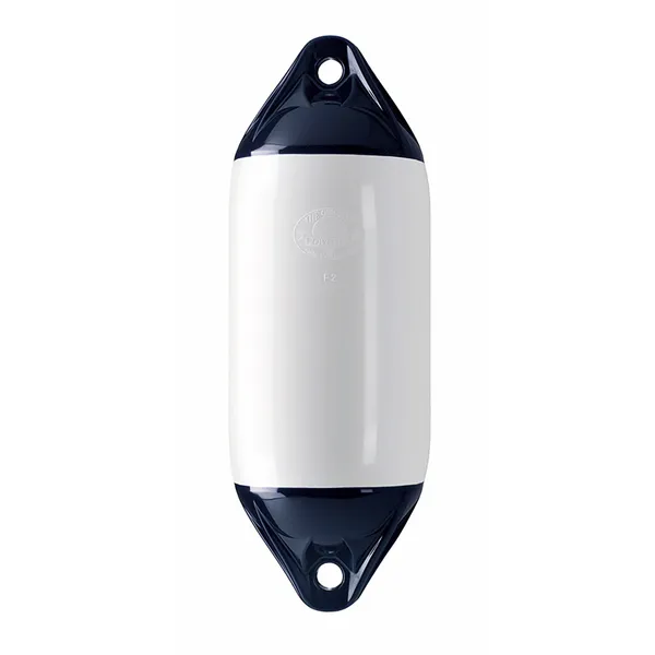 Polyform F2 fender Ø220x610 mm (Hvit/Blå)