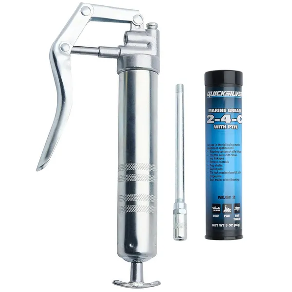 Quicksilver Fettpresse med fettpatron 85gram m/rør